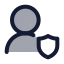 Usershield icon with duotone standard style