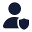 Usershield icon with solid standard style