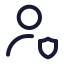 Usershield icon with stroke standard style