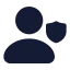 Usershield icon with solid standard style