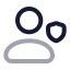 Usershield icon with twotone rounded style