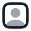 Usersquare icon with bulk rounded style