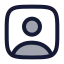 Usersquare icon with duotone rounded style