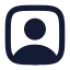 Usersquare icon with solid rounded style