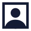 Usersquare icon with solid sharp style