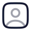 Usersquare icon with twotone rounded style