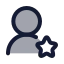 Userstar icon with duotone rounded style