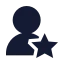 Userstar icon with solid sharp style
