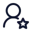 Userstar icon with stroke standard style
