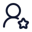 Userstar icon with twotone rounded style