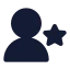 Userstar icon with solid standard style