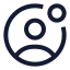 Userstatus icon with stroke sharp style