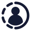 Userstory icon with solid rounded style