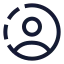 Userstory icon with stroke sharp style