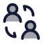 Userswitch icon with duotone rounded style