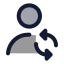 Userswitch icon with duotone rounded style