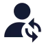 Userswitch icon with solid sharp style