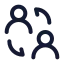 Userswitch icon with stroke rounded style