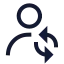 Userswitch icon with stroke sharp style