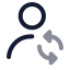 Userswitch icon with twotone rounded style