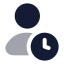 Usertime icon with bulk rounded style