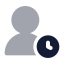 Usertime icon with bulk rounded style