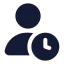 Usertime icon with solid standard style