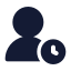 Usertime icon with solid standard style