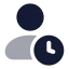 Usertime icon with bulk rounded style