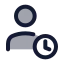 Usertime icon with duotone rounded style
