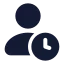 Usertime icon with solid standard style
