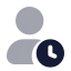 Usertime icon with bulk rounded style