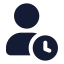 Usertime icon with solid standard style