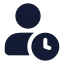 Usertime icon with solid standard style