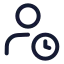 Usertime icon with stroke standard style