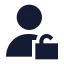 Userunlock icon with solid sharp style