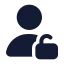 Userunlock icon with solid standard style
