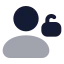 Userunlock icon with bulk rounded style