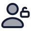 Userunlock icon with duotone standard style