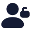 Userunlock icon with solid rounded style