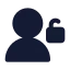 Userunlock icon with solid standard style