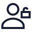 Userunlock icon with stroke sharp style