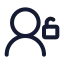 Userunlock icon with stroke standard style