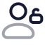 Userunlock icon with twotone rounded style