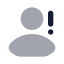 Userwarning icon with bulk rounded style
