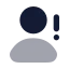 Userwarning icon with bulk rounded style