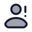 Userwarning icon with duotone standard style