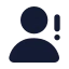 Userwarning icon with duotone standard style