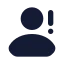 Userwarning icon with solid standard style