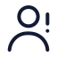 Userwarning icon with solid standard style